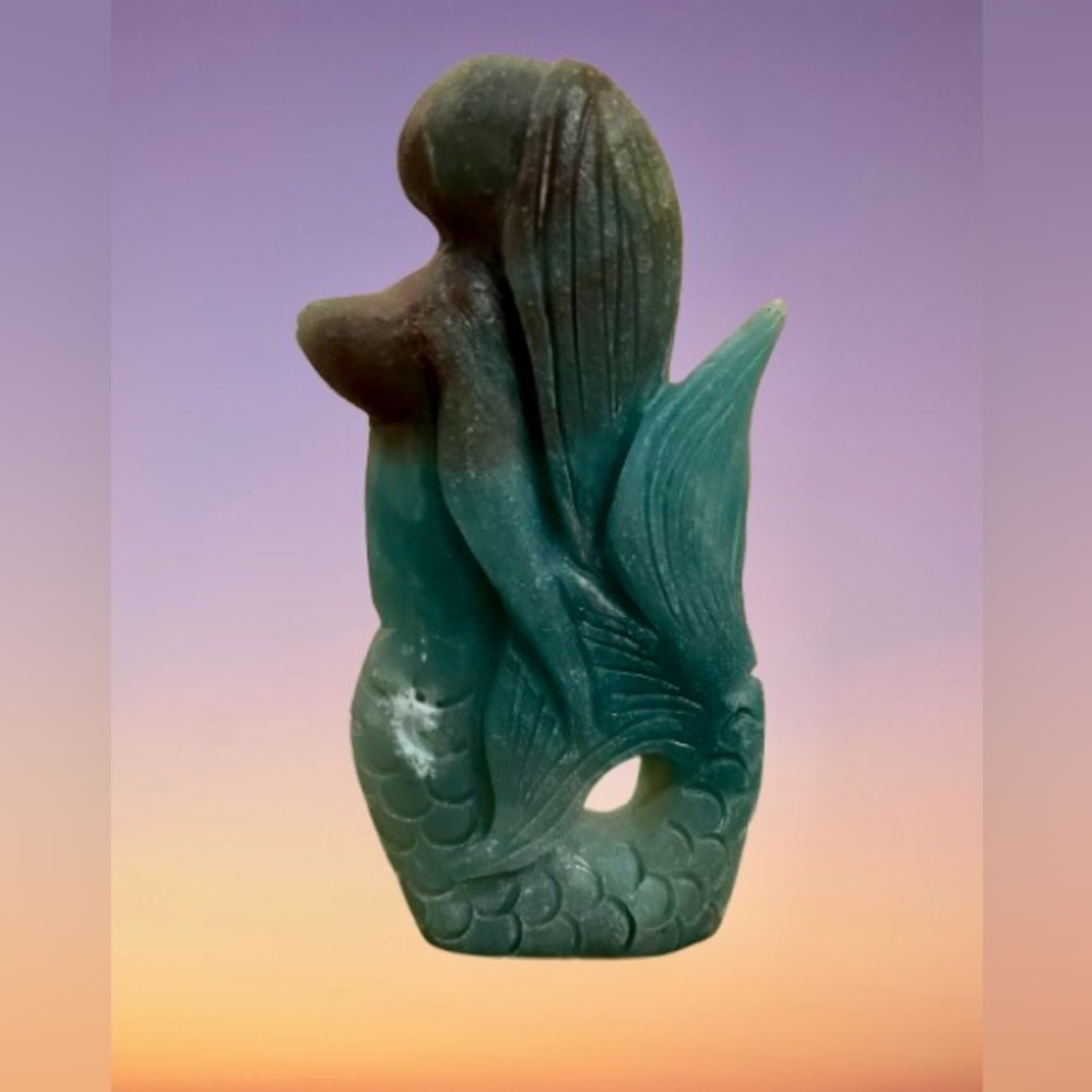 Amazonite Crystal Mermaid Carving